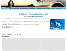 Tablet Screenshot of customerfocusinsurance.com